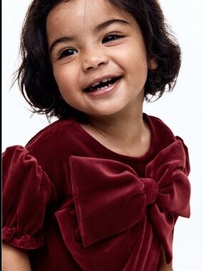 H&M Baby Dress in Deep Wine Red